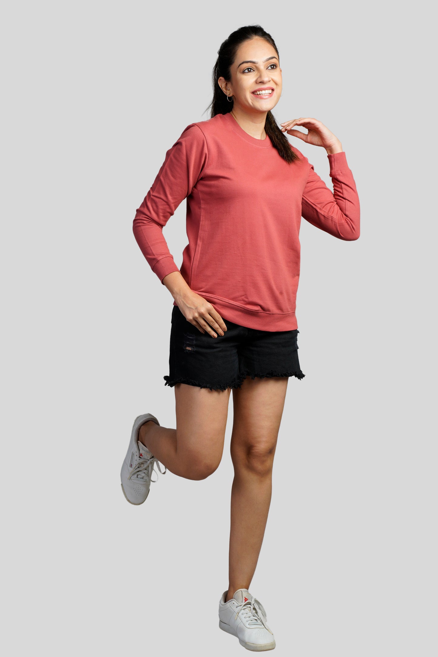 Load image into Gallery viewer, Prizmwear Women Dust Pink Sweatshirt365 - Prizmwear
